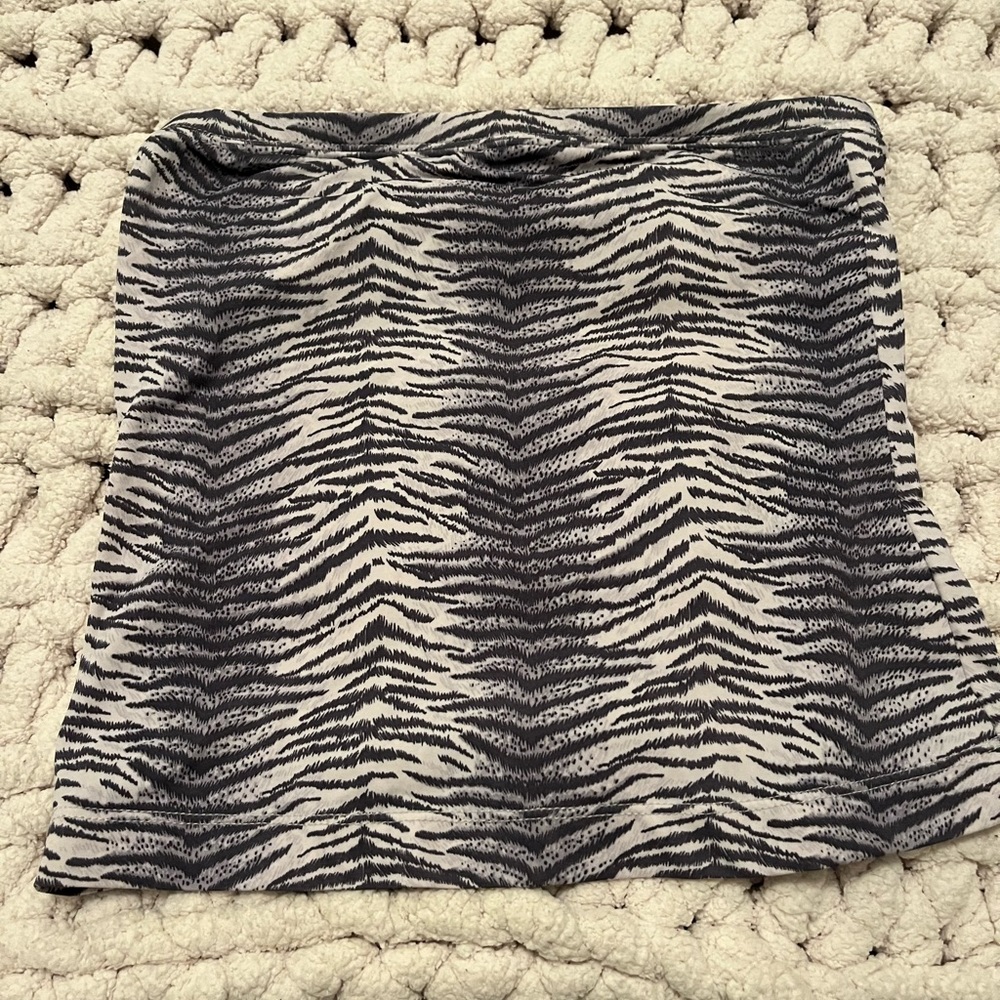 Vintage Zebra Print Tube Top